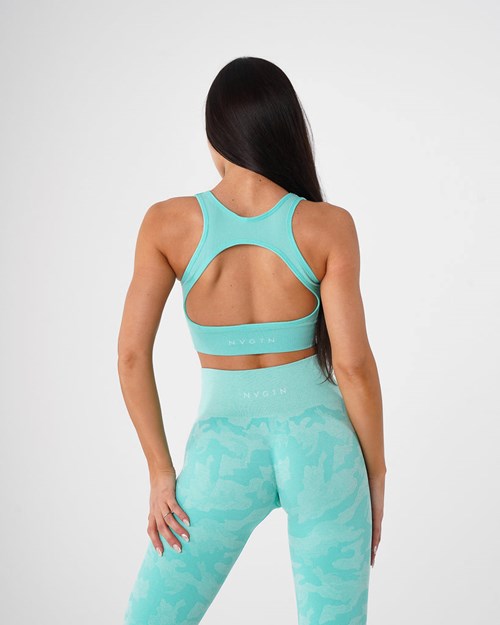 NVGTN Eclipse Seamless Bra Verde Menta | 83279QMHJ
